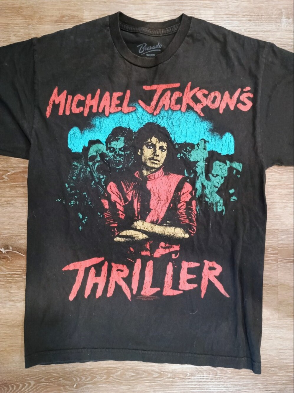 Michael Jackson Thriller Bravado Official Vintage Graphic Tee 🧟‍♂️✨